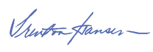 an image of Dr. Trenton Hansen's signature in blue ink