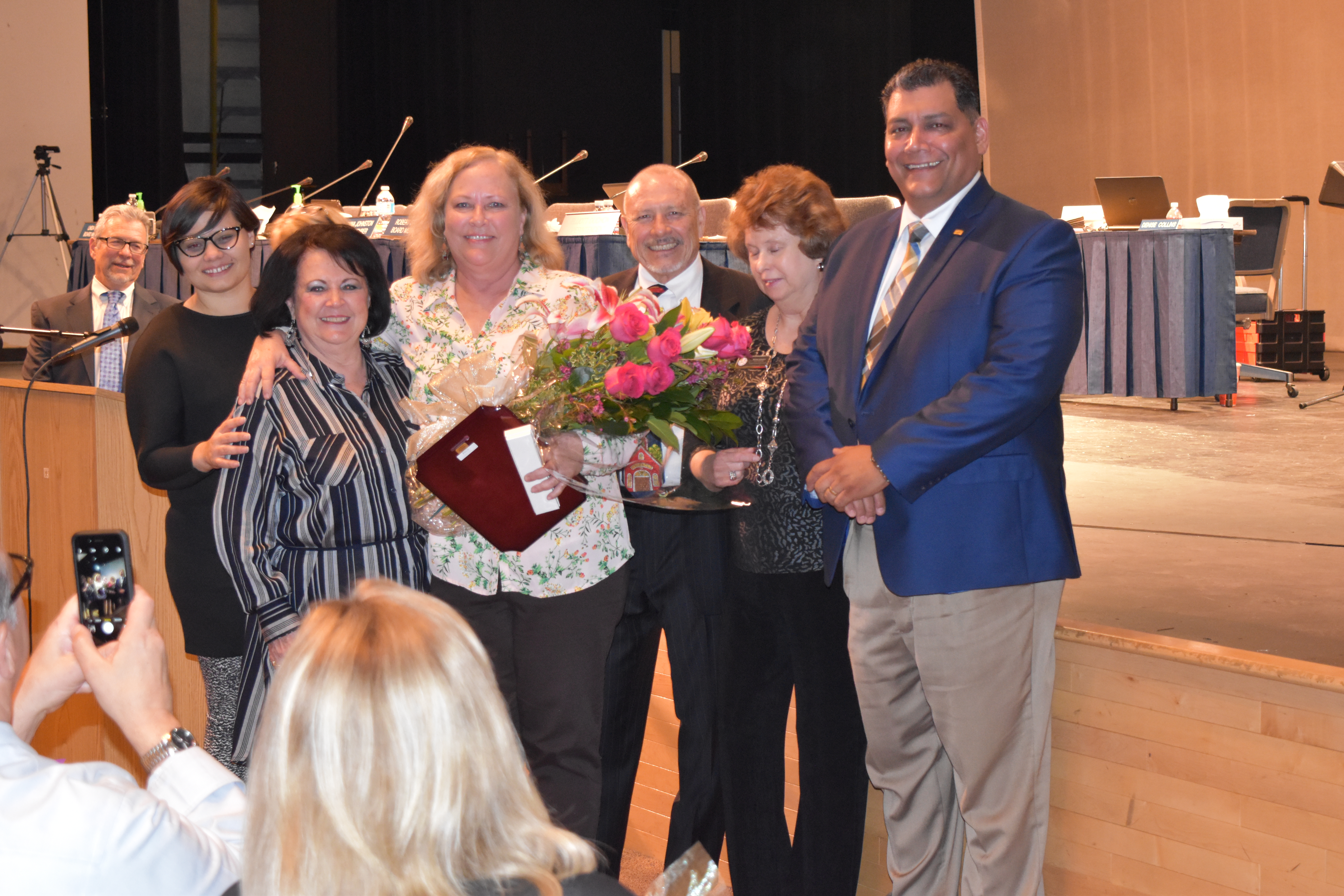 Anne Cox receiving TOY award