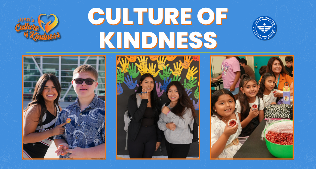Culture of Kindness banner with students at kindness activities