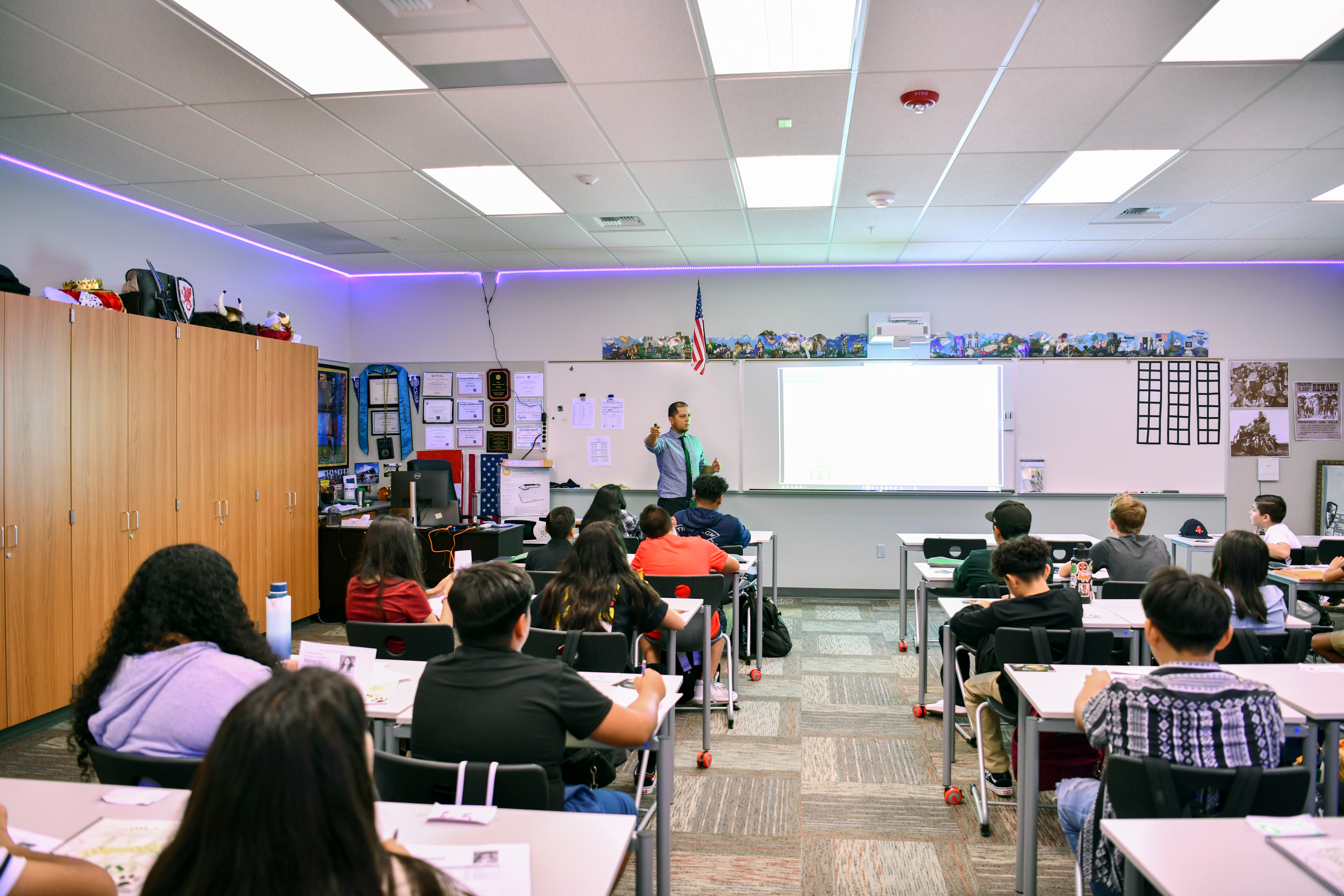 Anthony Gomez teaching his students