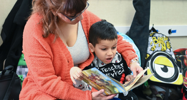 Parent reading with child