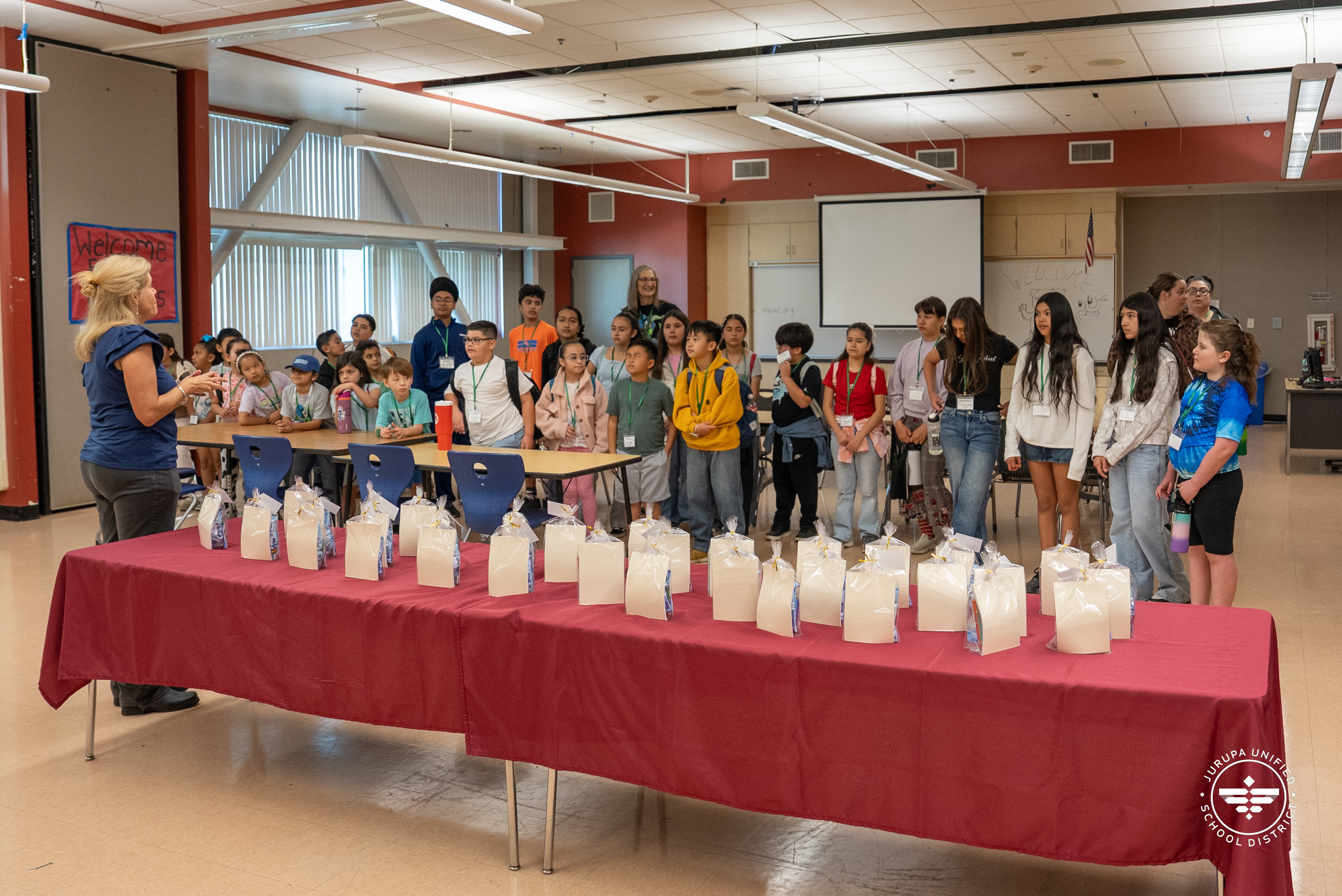 Glen Avon GATE students listening to Patriot High AP speak