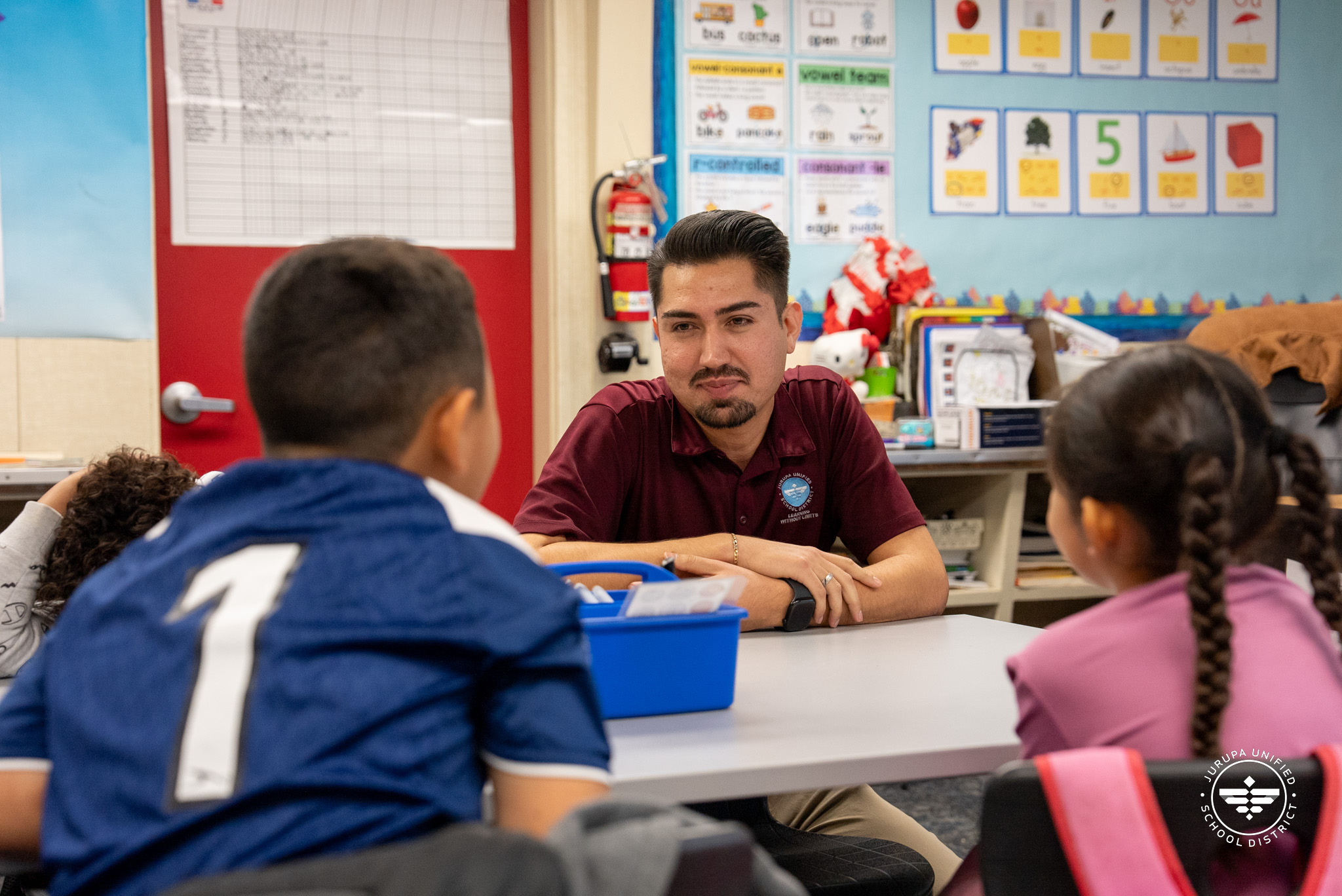 West Riverside wellness coach talking to students in class
