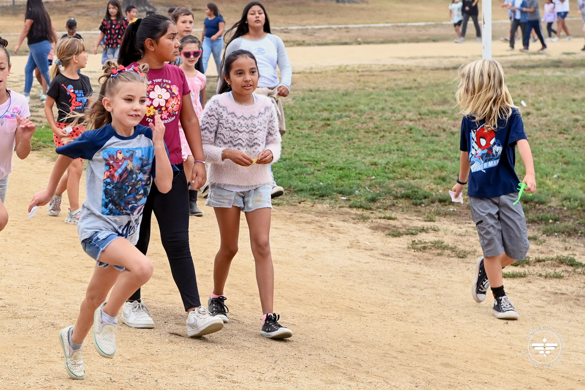 Sky Country students running and walking laps