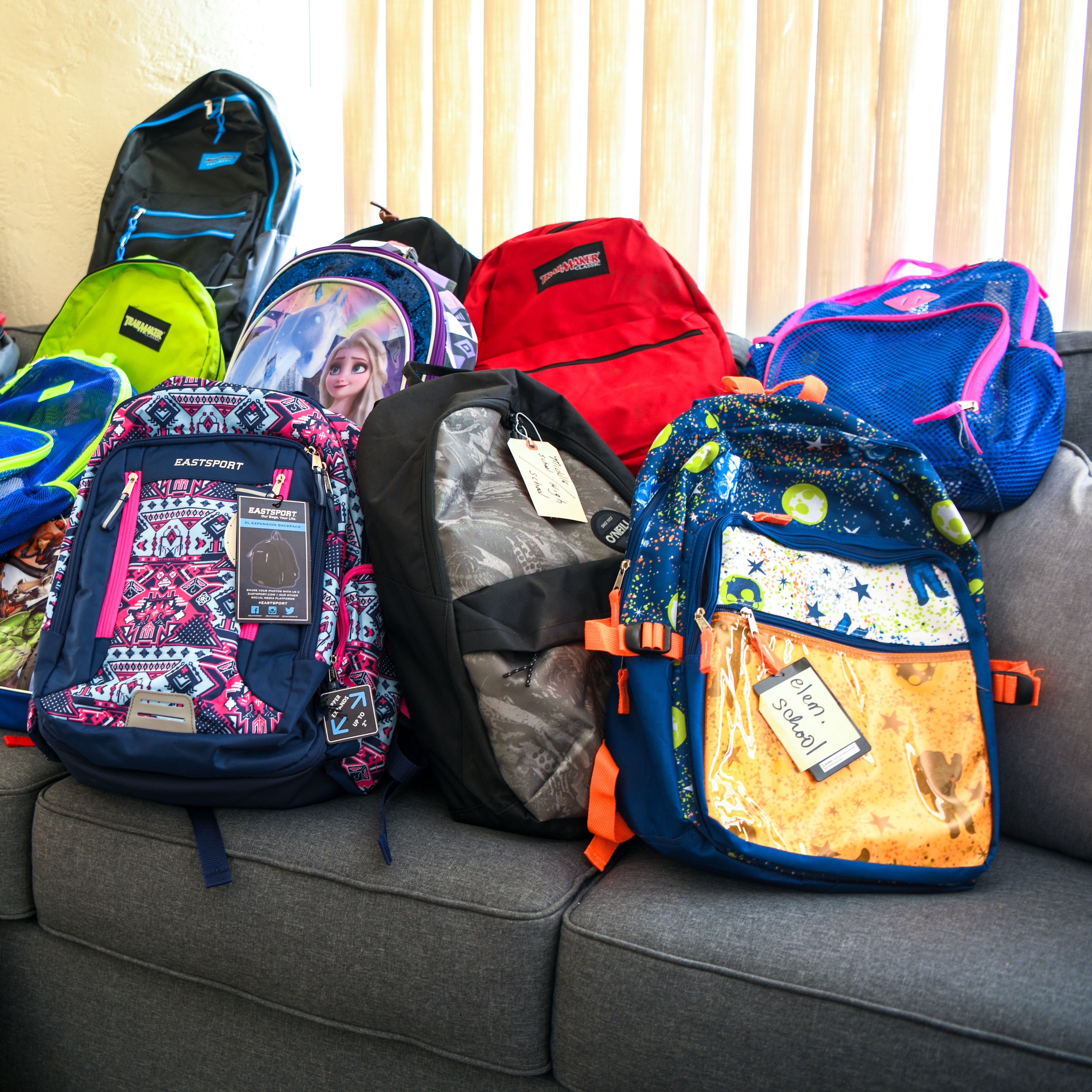 Backpacks donated by PICO