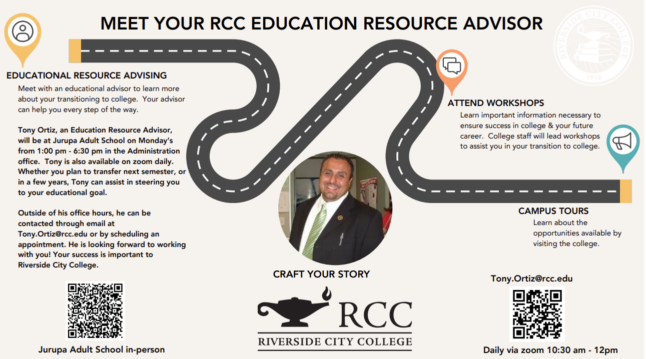 Tony Ortiz – RCC Adult Education Advisor