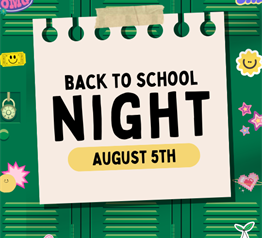 Back to School August 5th at 4pm in the MPR Classroom visits 4th-6th 4:30-5pm TK-3rd 5:10-5:40pm