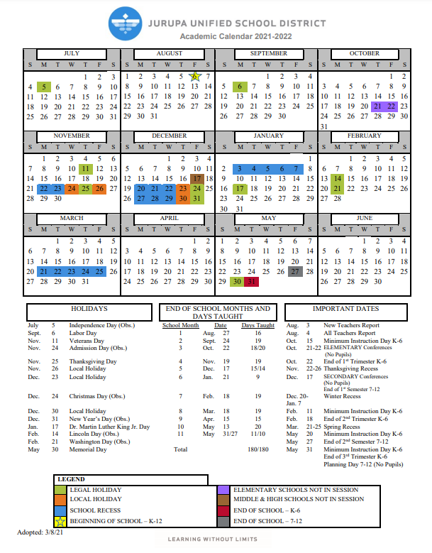 Peralta Spring 2022 Calendar Academic Calendar