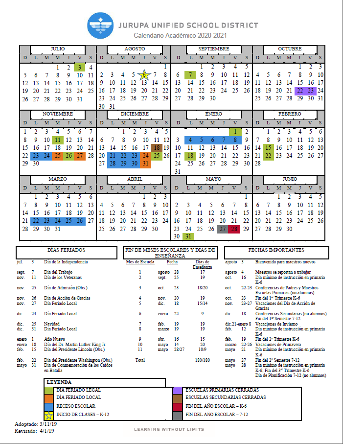Ivc Academic Calendar Customize And Print