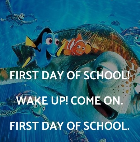 finding nemo first day of school