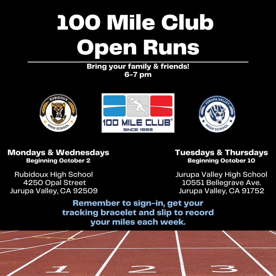 Open Runs at RHS and JVHS flyer
